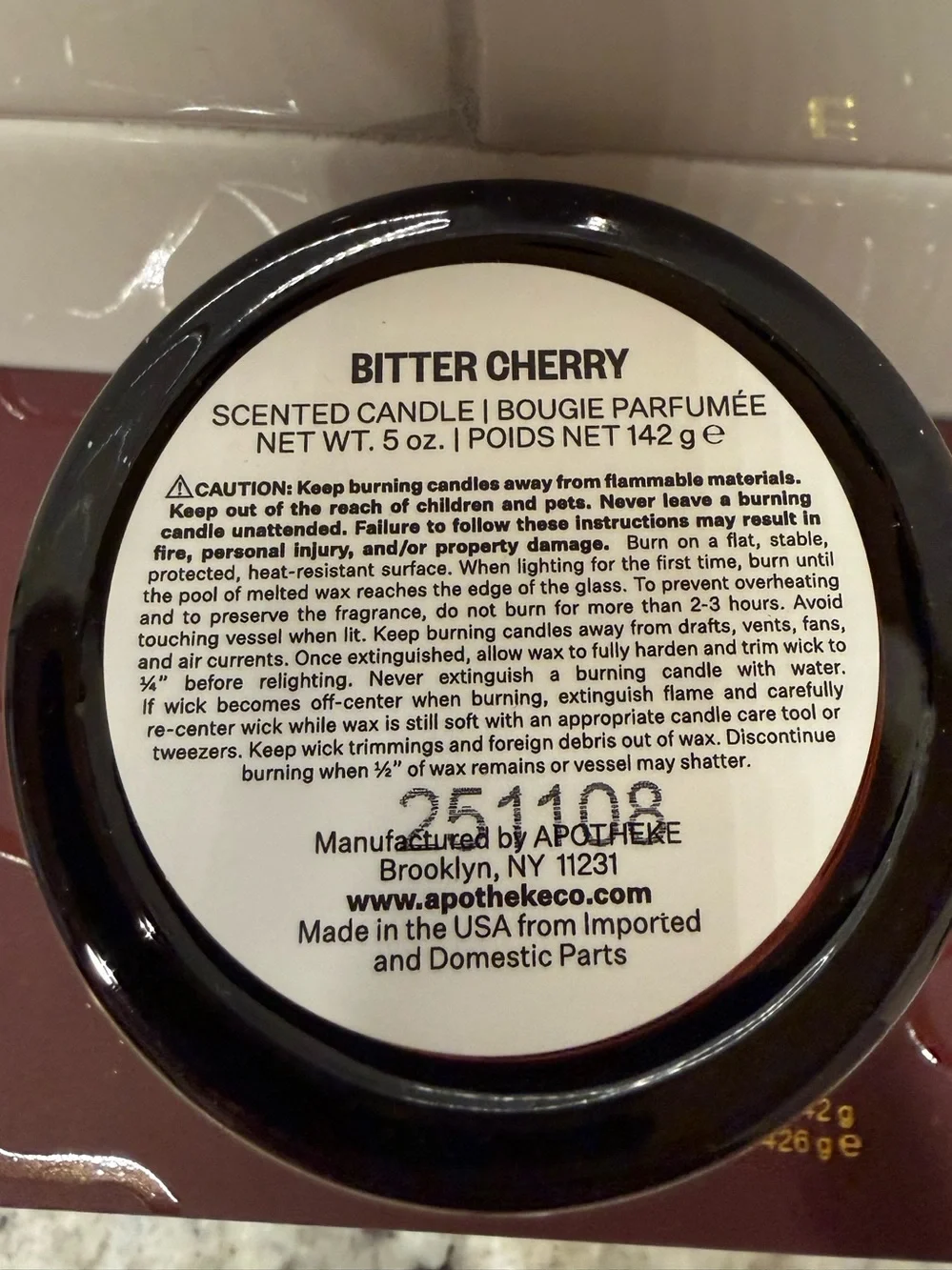 APOTHEKE Harvest Petite Candle Trio - Cherry, Pumpkin, & Juniper (New In Box)